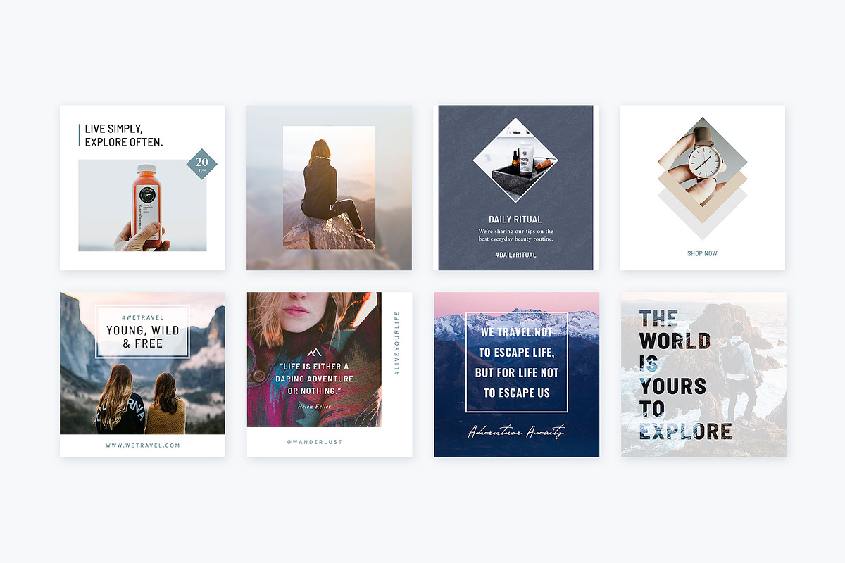Instagram Posts Mountains | CANVA, a Social Media Template by Poego Social (Photo 4 of 8)