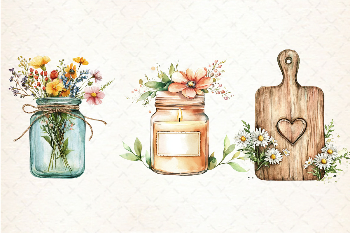 Rustic Mothers Day Clipart, an Illustration by Libby Wishes (Photo 4 of 7)