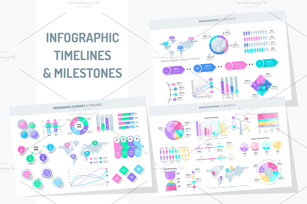 Infographic elements & timelines, a Presentation Template by Rosa Puchalt