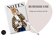 Girl Boss 26 planner clipart png, a Person Illustration by Parinaz Wadia Design (Thumbnail 6 of 8)