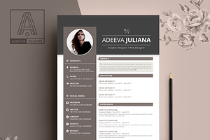 Modern Resume Template Julianna