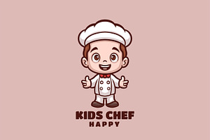 Kids Chef Happy Cartoon Logo, a Branding & Logo Template by Gumrega Studio