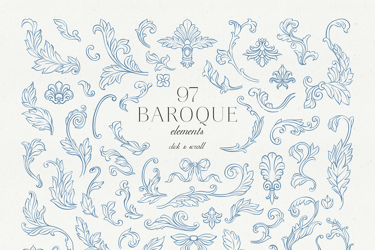 Baroque Line Art | Frames & Crests, a Decorative Illustration by Berentine.art (Photo 8 of 17)