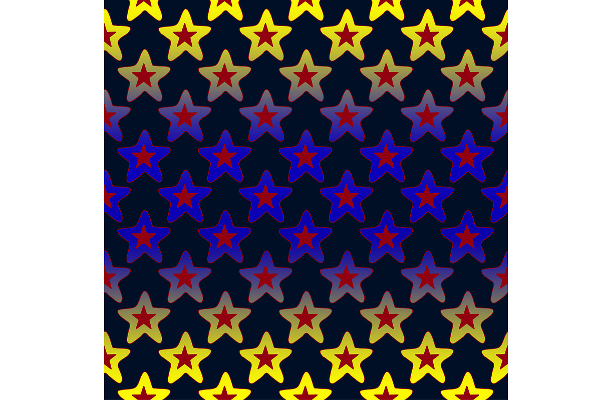 Rad yellow and Purple Stars Seamles, a Pattern Graphic by Sharon Schwalbe (Photo 5 of 5)