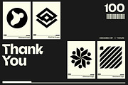 Modern Abstract Logo Template Vol 9, a Solid Icon by Tekuni (Thumbnail 12 of 12)
