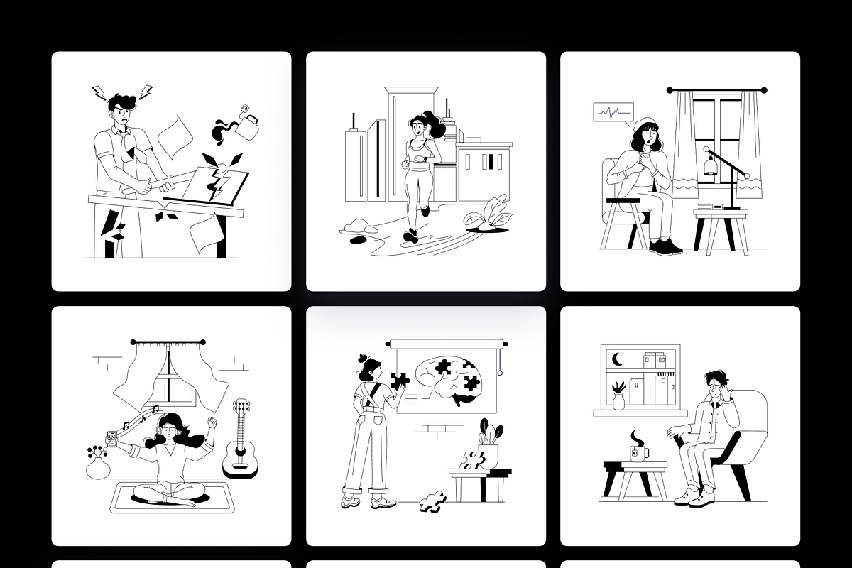 Animated Mental Health Illustrations, a Person Illustration by Prosymbols (Photo 11 of 13)