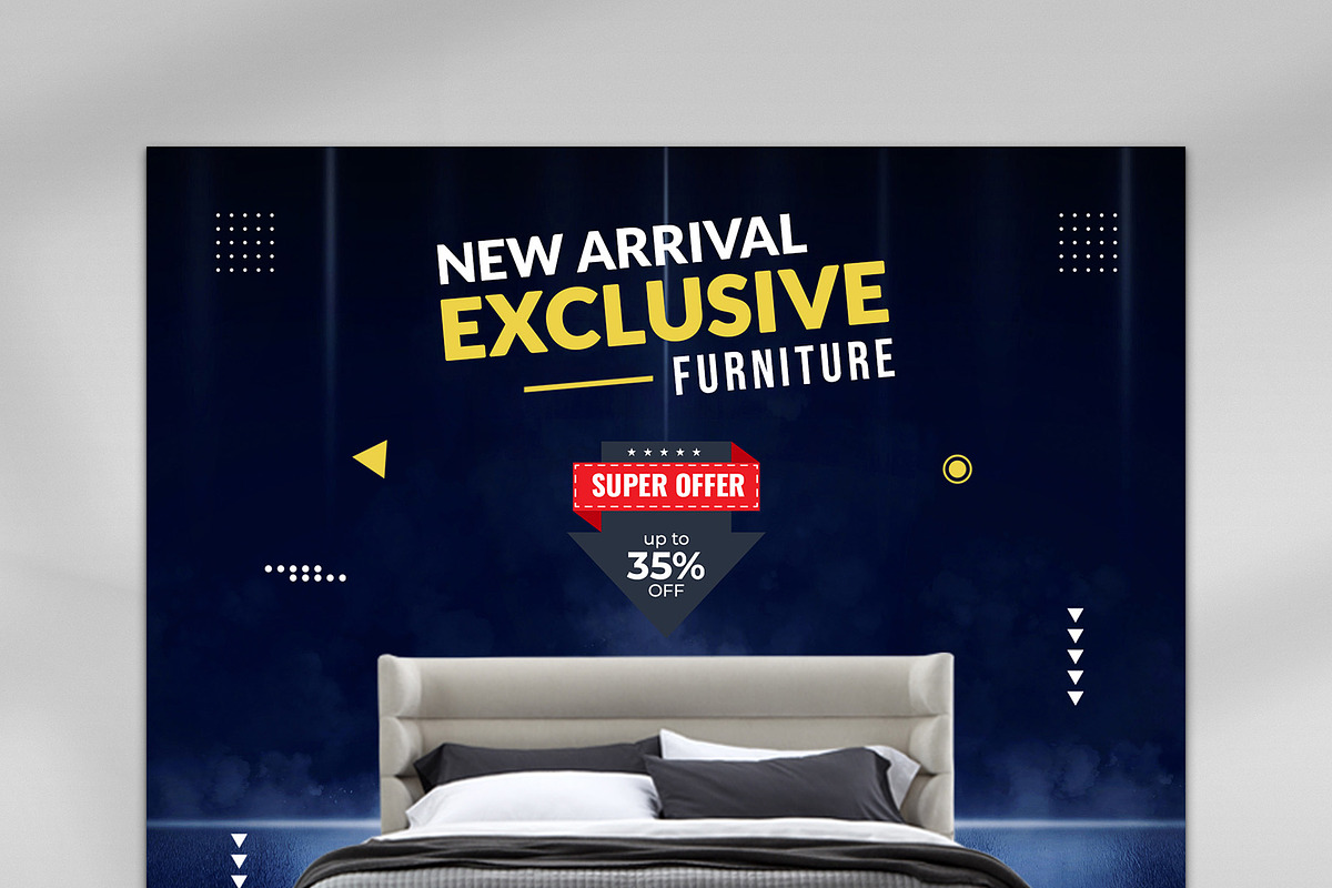 Furniture Social Media Banner Design, a Marketing Template by Photoshop Action (Photo 21 of 26)