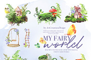 Hand-Painted My Fairy World Clipart, a Person Illustration by ArtCreationsDesign (Thumbnail 4 of 15)