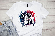 Sparks Fly for the Fourth, Patriotic, an Illustration by Awieee1 (Thumbnail 2 of 4)