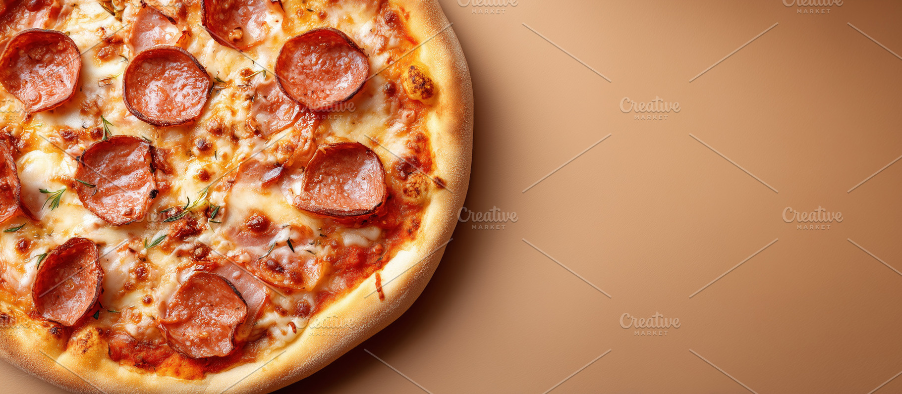 Fresh pepperoni pizza with melted, a Food & Drink Photo by MistyDay