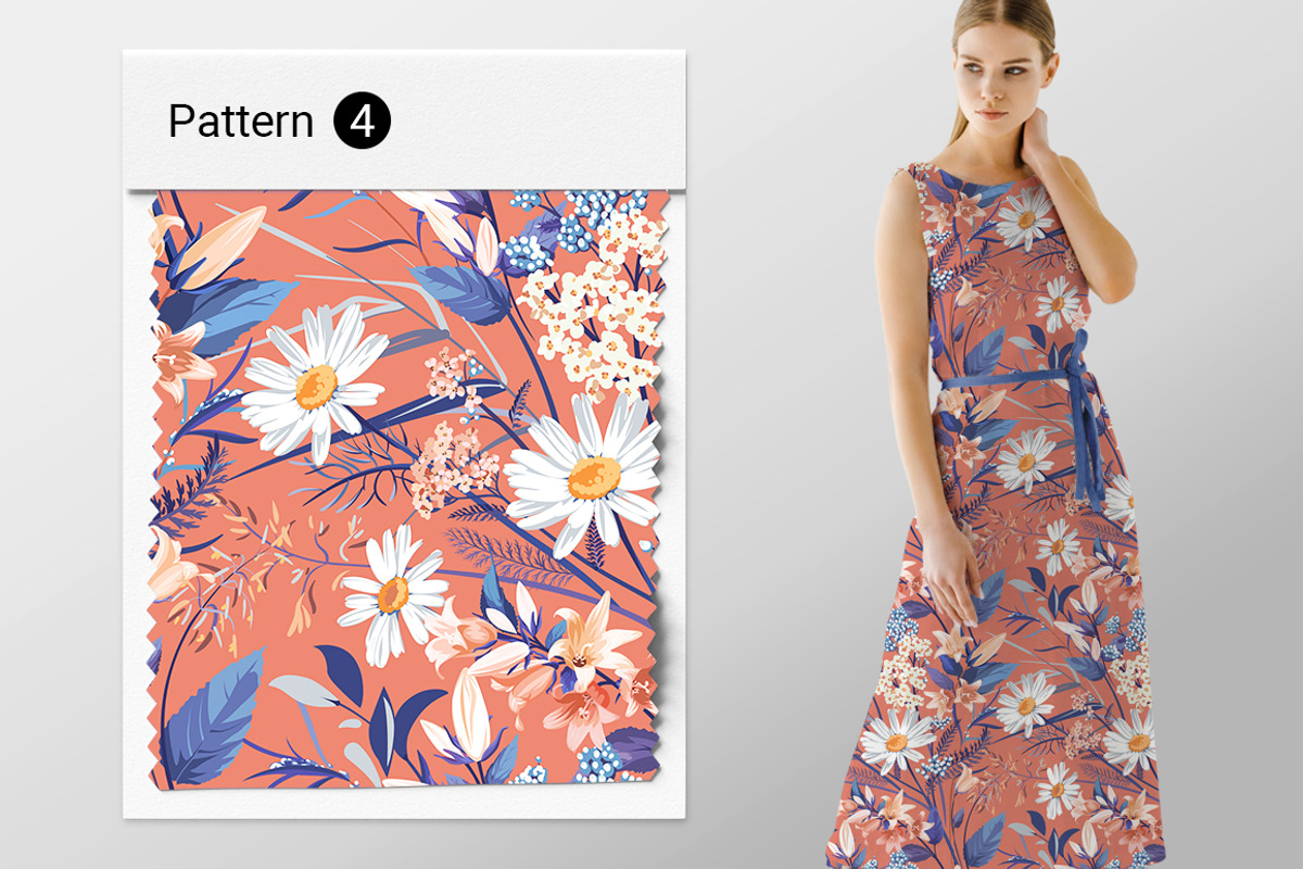 Floral Pattern, a Background Graphic by Yulia Ogneva (Photo 5 of 5)