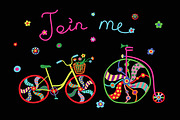 Cute hand drawn bicycles, a Healthcare Illustration by DinaraChernaya (Thumbnail 3 of 6)