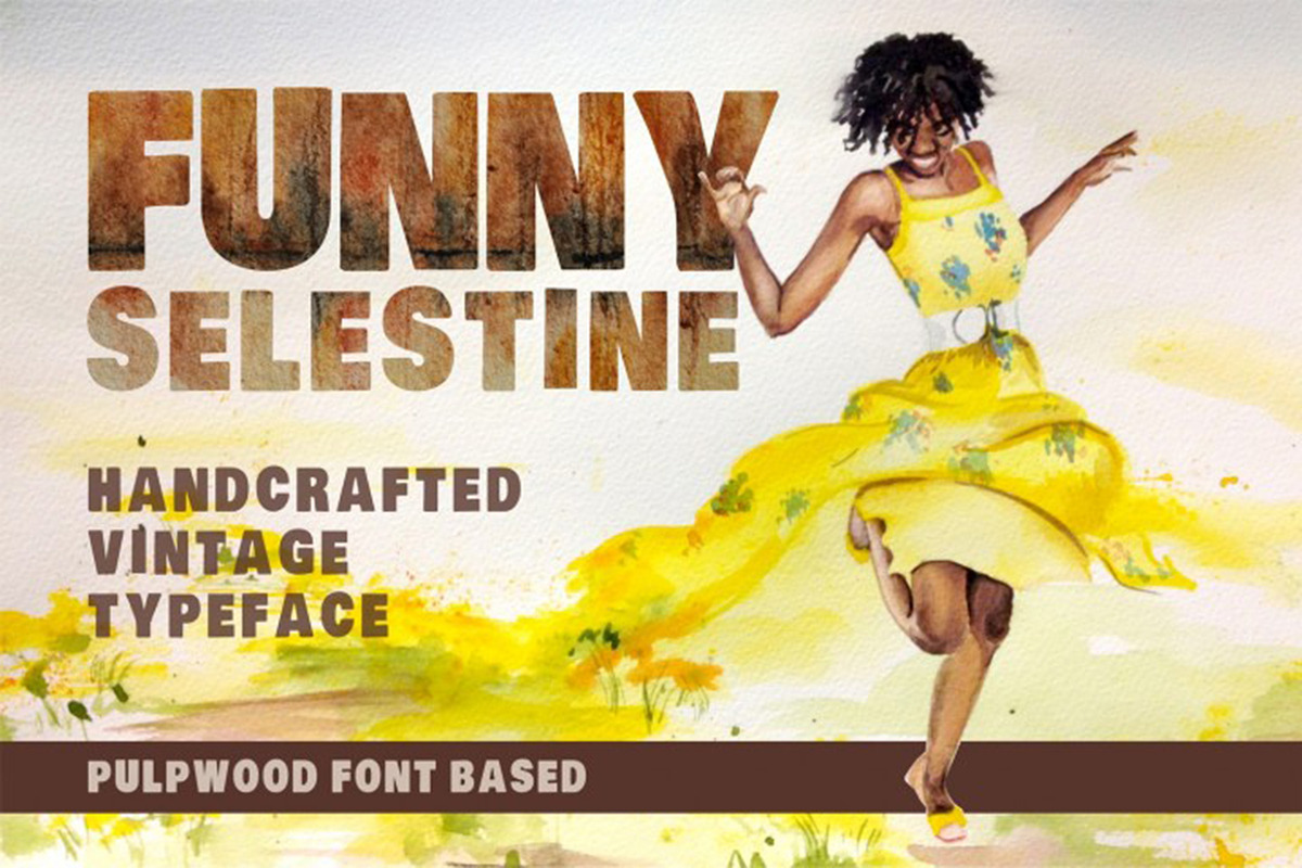 Pulpwood font vintage typeface preview 3