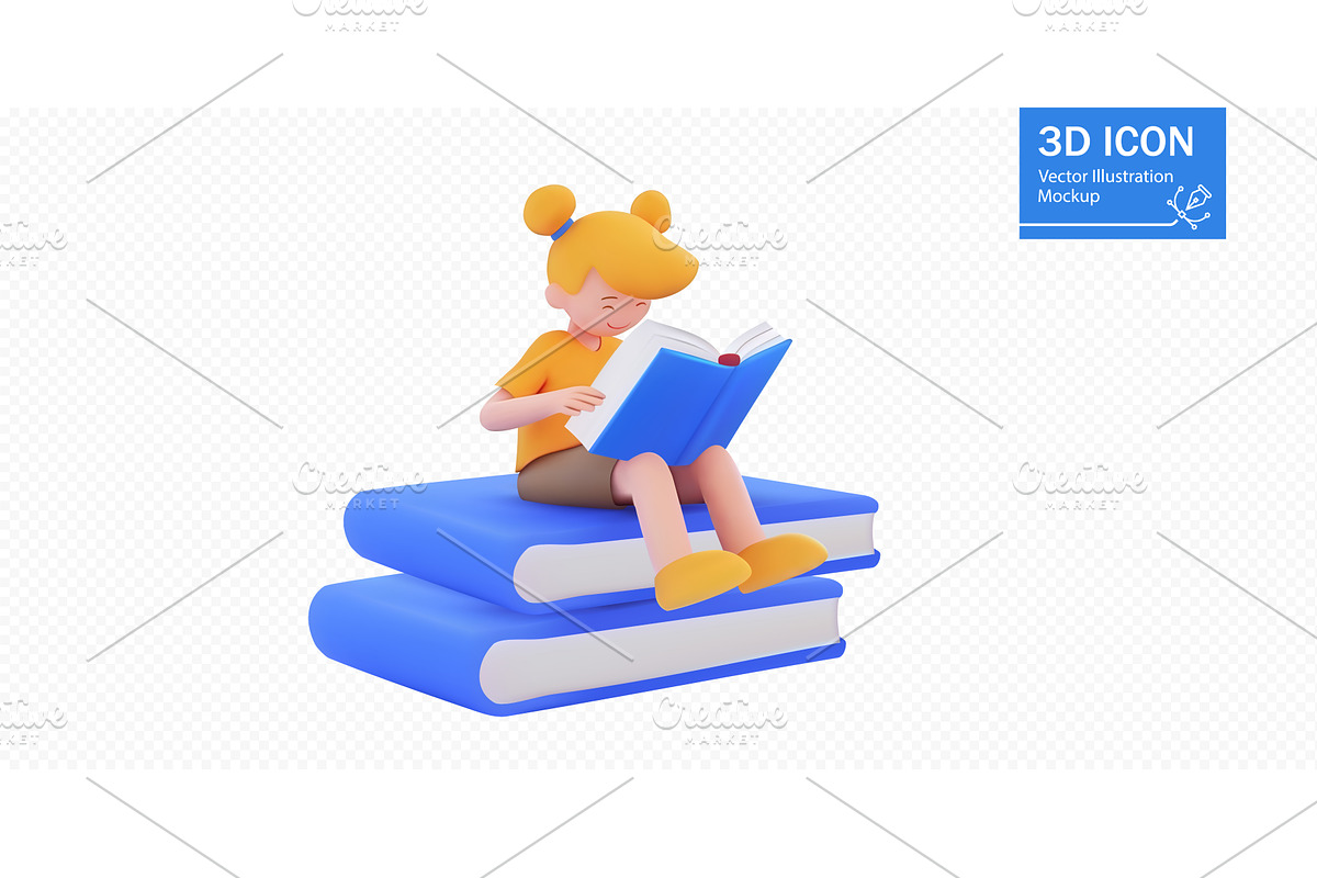 A vibrant 3D vector illustration of, an Object Illustration by ZinetroN