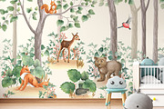 Woodland stories watercolor set, an Animal Illustration by Lososenok (Thumbnail 3 of 12)