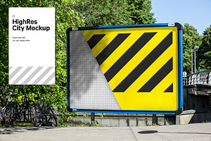 Urban Billboard Banner Mockup