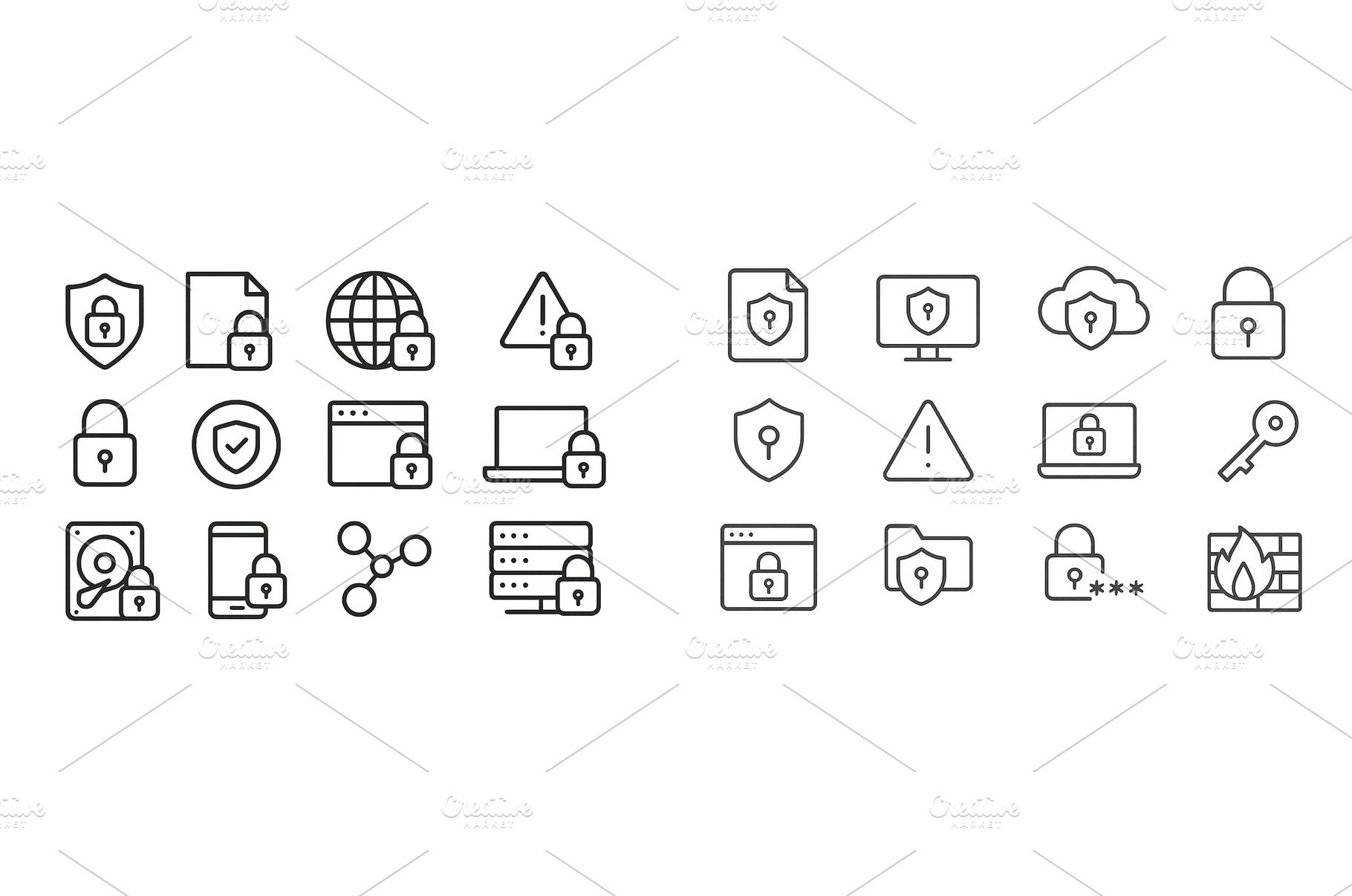 Collection of security icons, a Technology Photo by ZinetroN