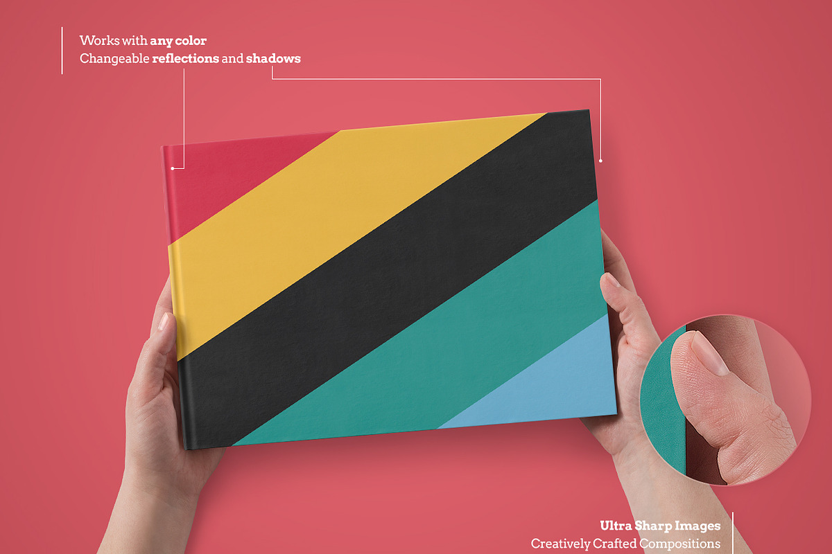 Landscape Book Mock-Up Set, a Books & Magazine Mockup by PuneDesign (Photo 10 of 11)