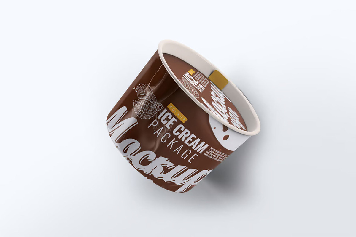 Ice Cream Package Mockup, a Packaging Mockup by Hubzway (Photo 7 of 8)