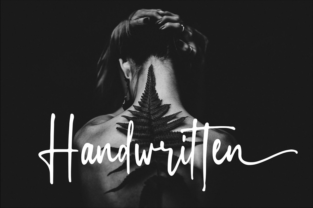 Silmastin. Handwritten script font preview 4