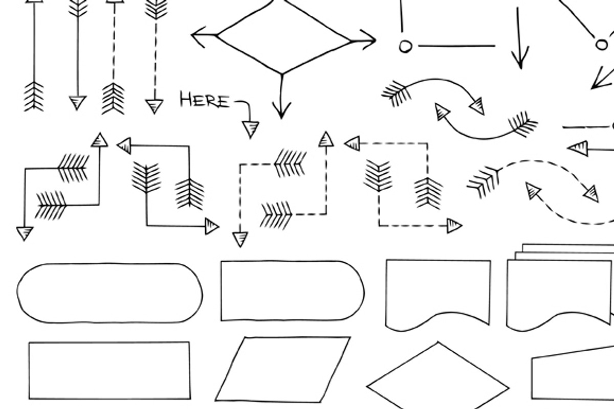 Doodle Flowchart Interface Elements, a Work Illustration by Albert Does Stuff (Photo 4 of 6)