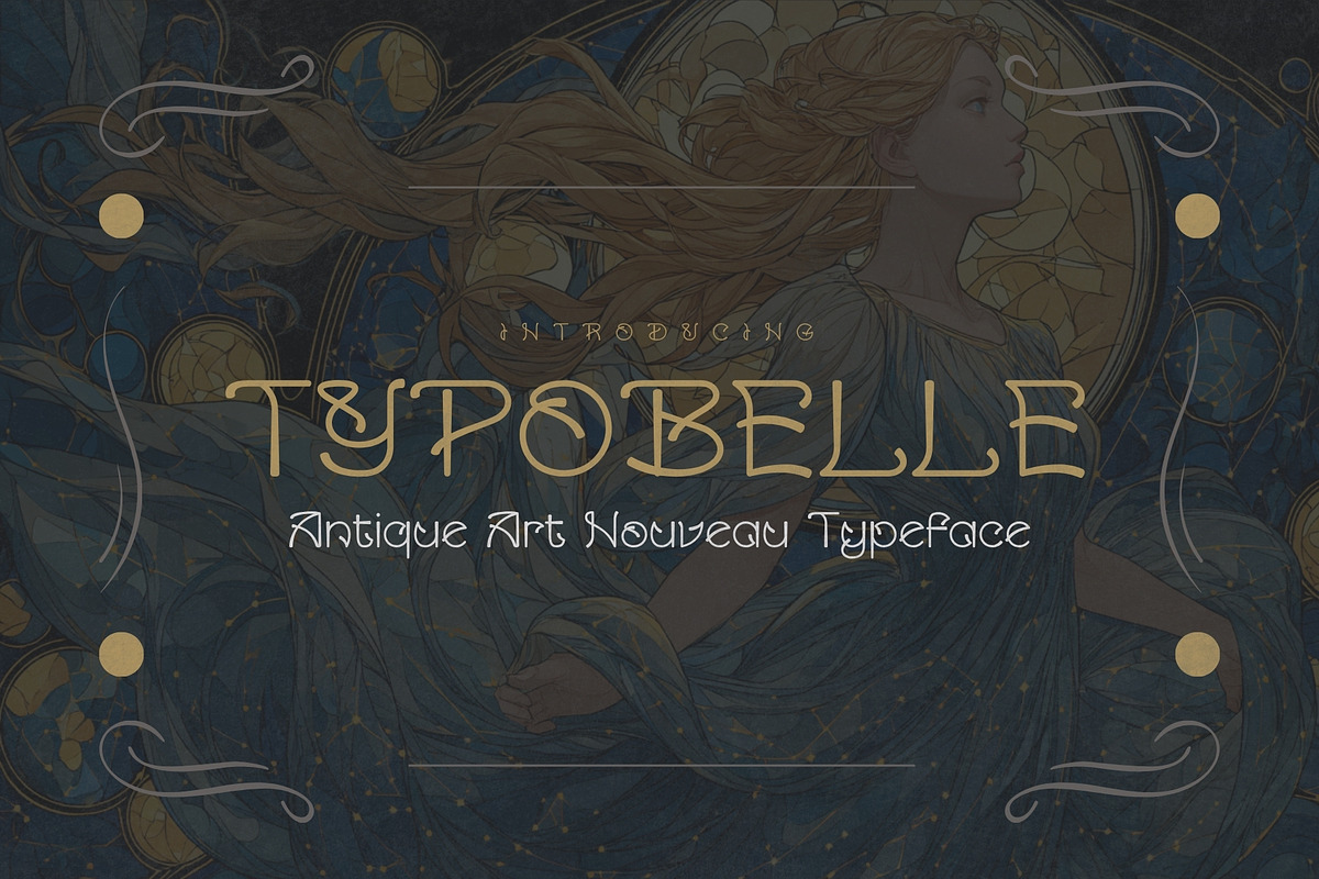 Typobelle - Art Nouveau Typeface, a Serif Font by HipFonts (Photo 1 of 9)