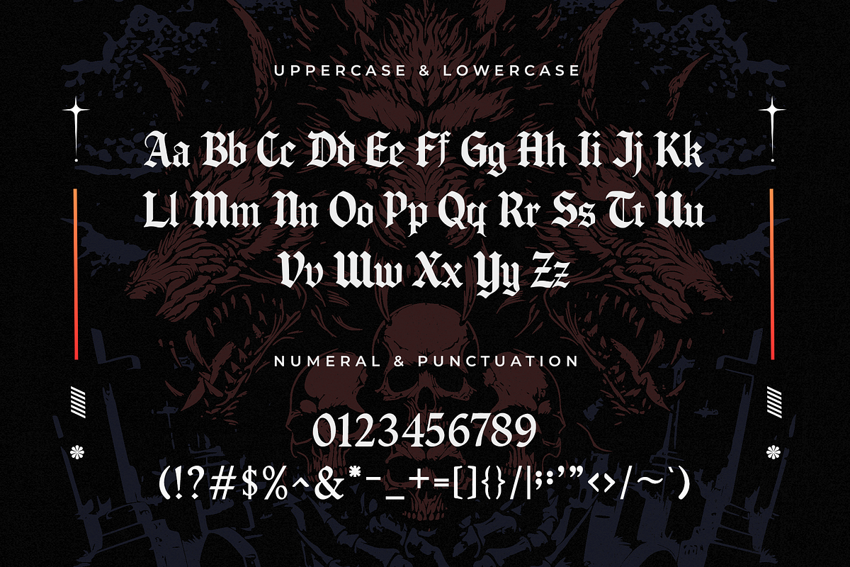 Black King – Modern Blackletter Type, a Blackletter Font by overlaytemplates (Photo 4 of 5)