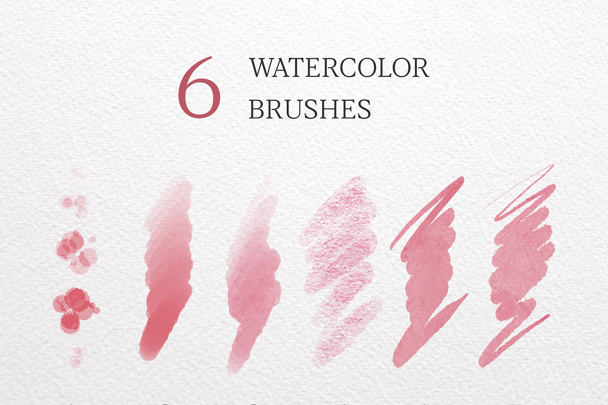 Watercolor Brushes, Procreate Brush, a Brush Add-On by ValeryDan (Photo 2 of 3)