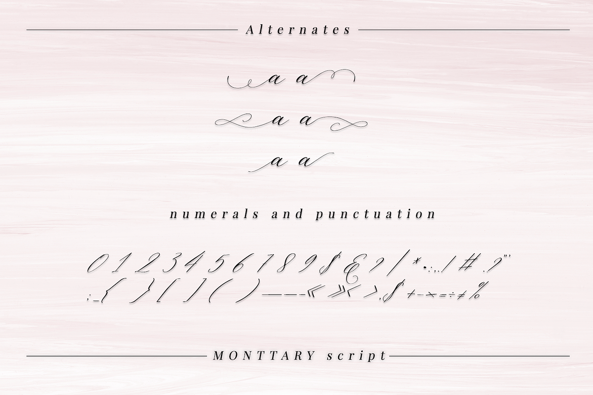 Monttary - Modern calligraphy font preview 6