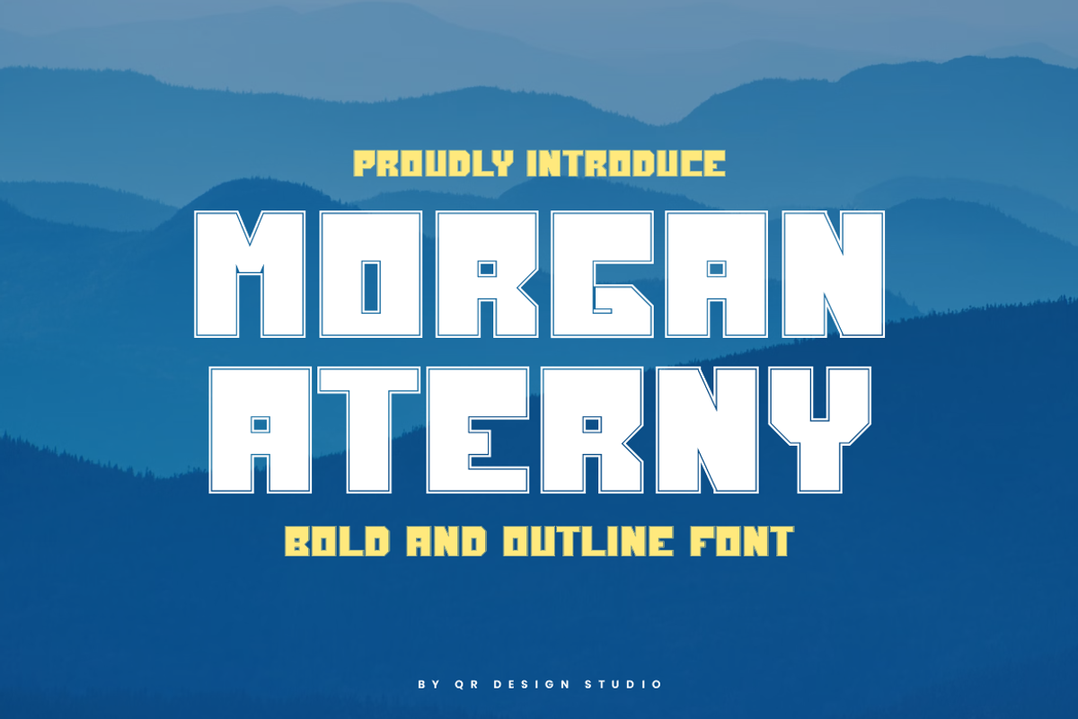 Morgan Aterny Font, a Sans Serif Font by QR Design Studio (Photo 1 of 6)