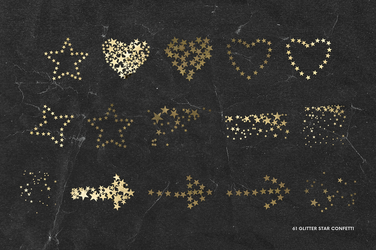 61 Glitter Star Confetti, an Object Graphic by Ksuview (Photo 3 of 6)