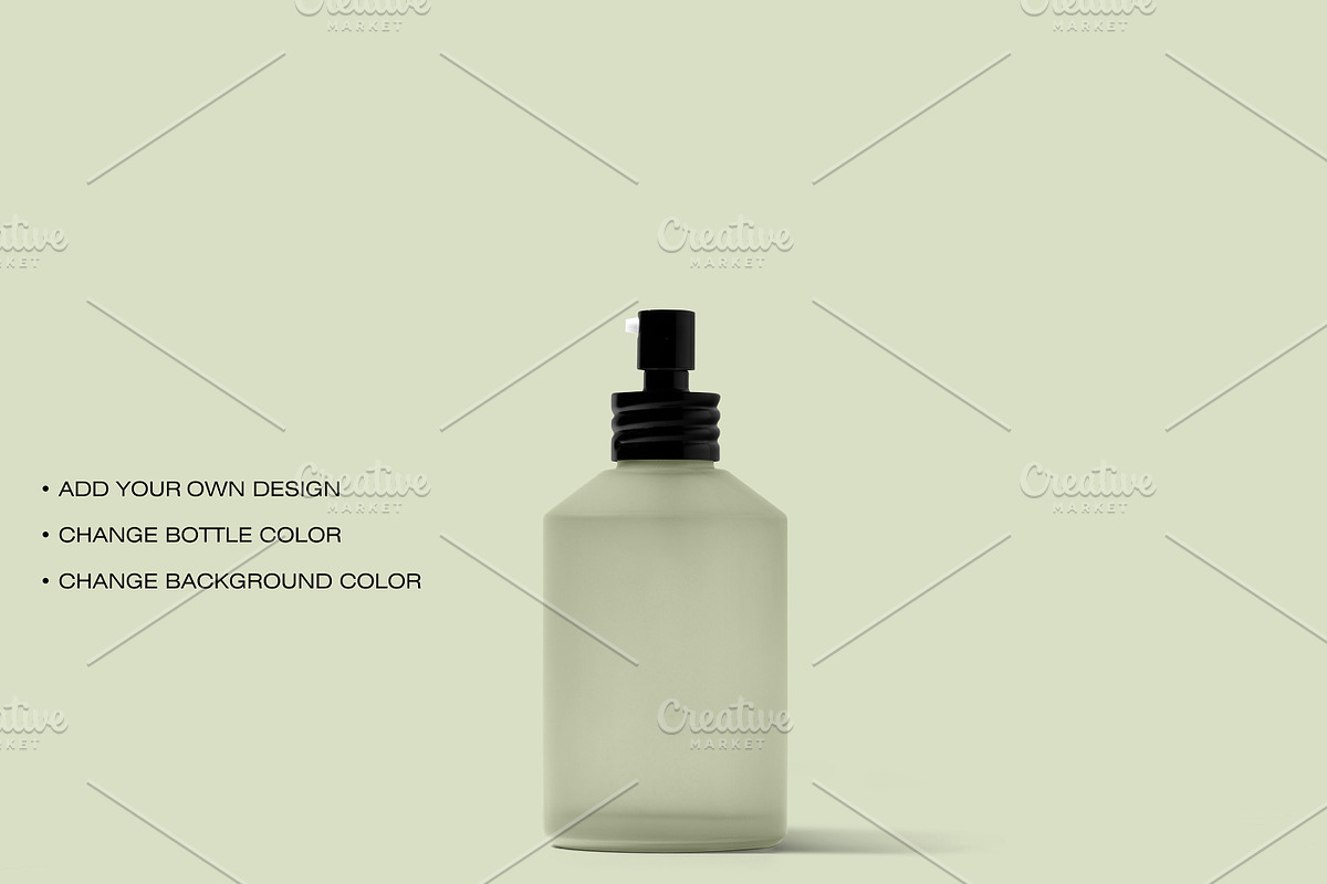 Frosted Spray Bottle Mockup, a Packaging Mockup by Copal (Photo 3 of 14)