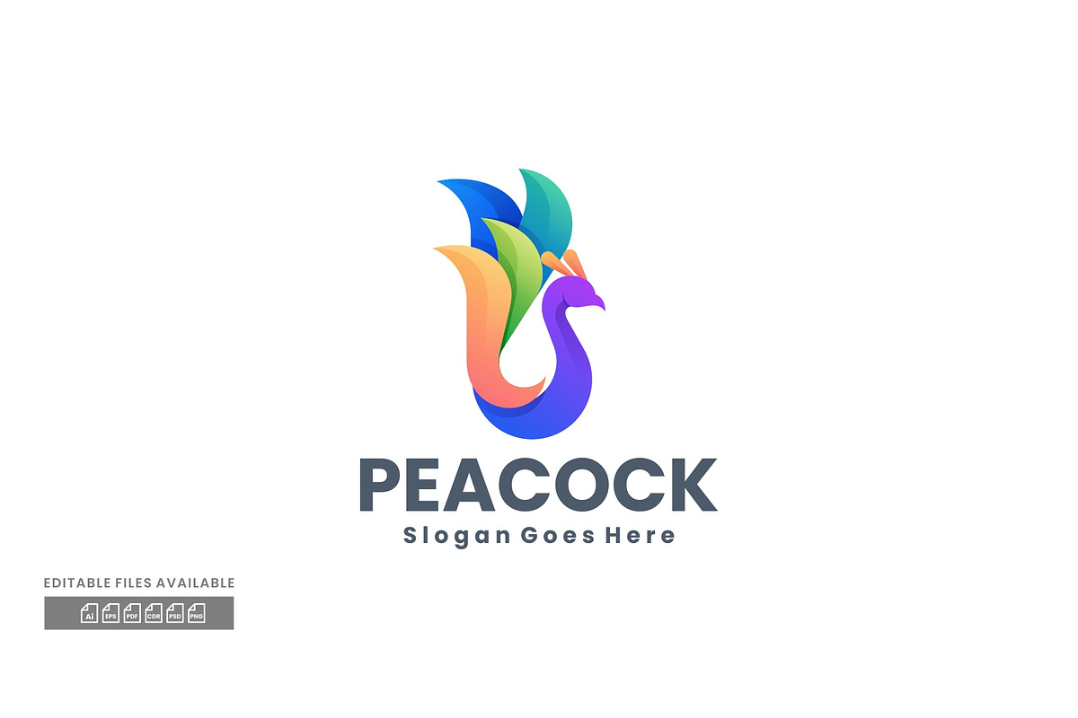 Peacock Gradient Colorful Logo, a Branding & Logo Template by ivan_artnivora
