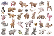 Animal ABC World map watercolor set, an Animal Illustration by TanyaSchuka (Thumbnail 8 of 22)