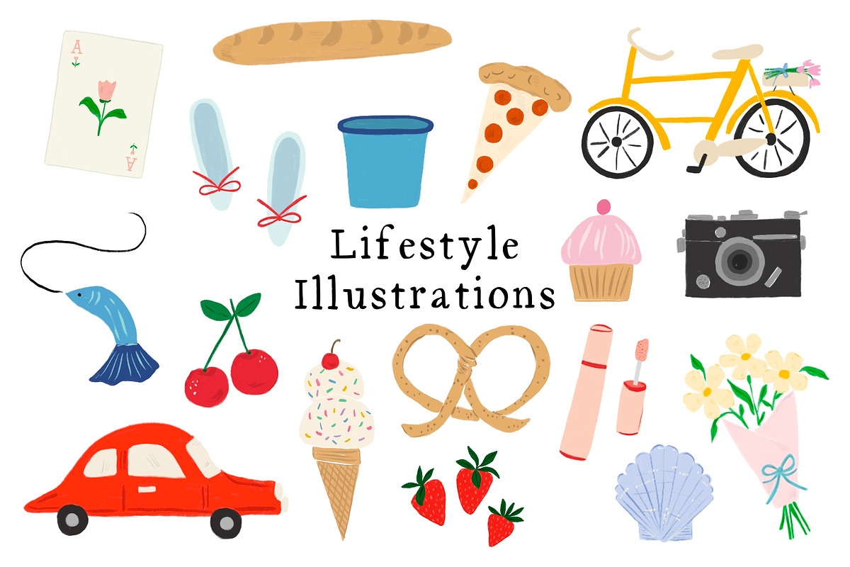 Lifestyle Illustrations, an Object Illustration by Olive & Lu Paper (Photo 1 of 3)