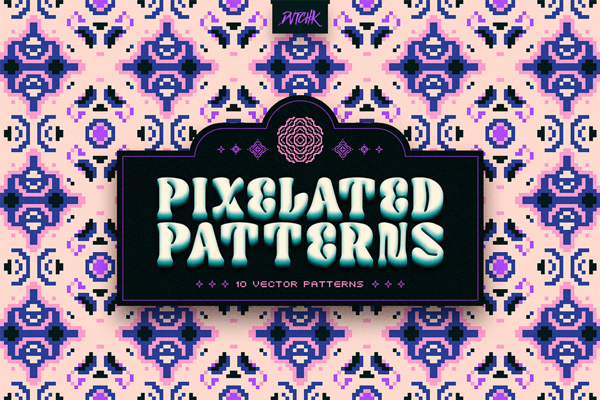 Pixel Mosaic Patterns | Vol. 08, a Pattern Graphic by dvtchk (Photo 9 of 10)