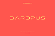 Baropus - Modern Futuristic Typeface, a Font by Letterna (Thumbnail 1 of 4)