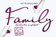 Family Handwritten Font, a Script Font by Fontcastle (Thumbnail 1 of 11)