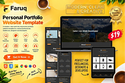 Faruq - Developer Portfolio HTML, a Bootstrap Template by Themeplaza (Thumbnail 1 of 7)