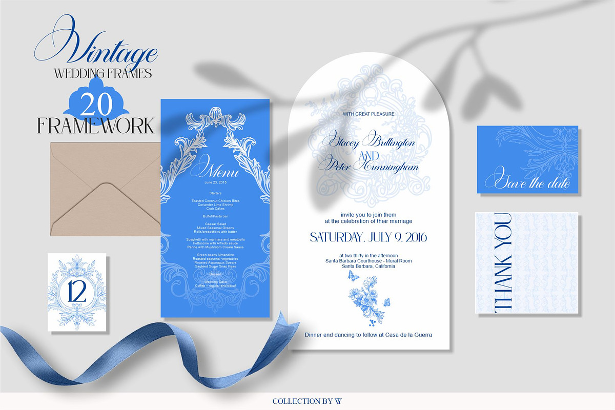 Vintage Wedding Frames, a Decorative Illustration by Collection by VY (Photo 6 of 11)