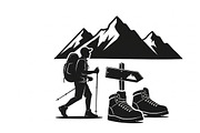 Hiking Adventure Silhouette Bundle, an Illustration by yasushie (Thumbnail 6 of 51)