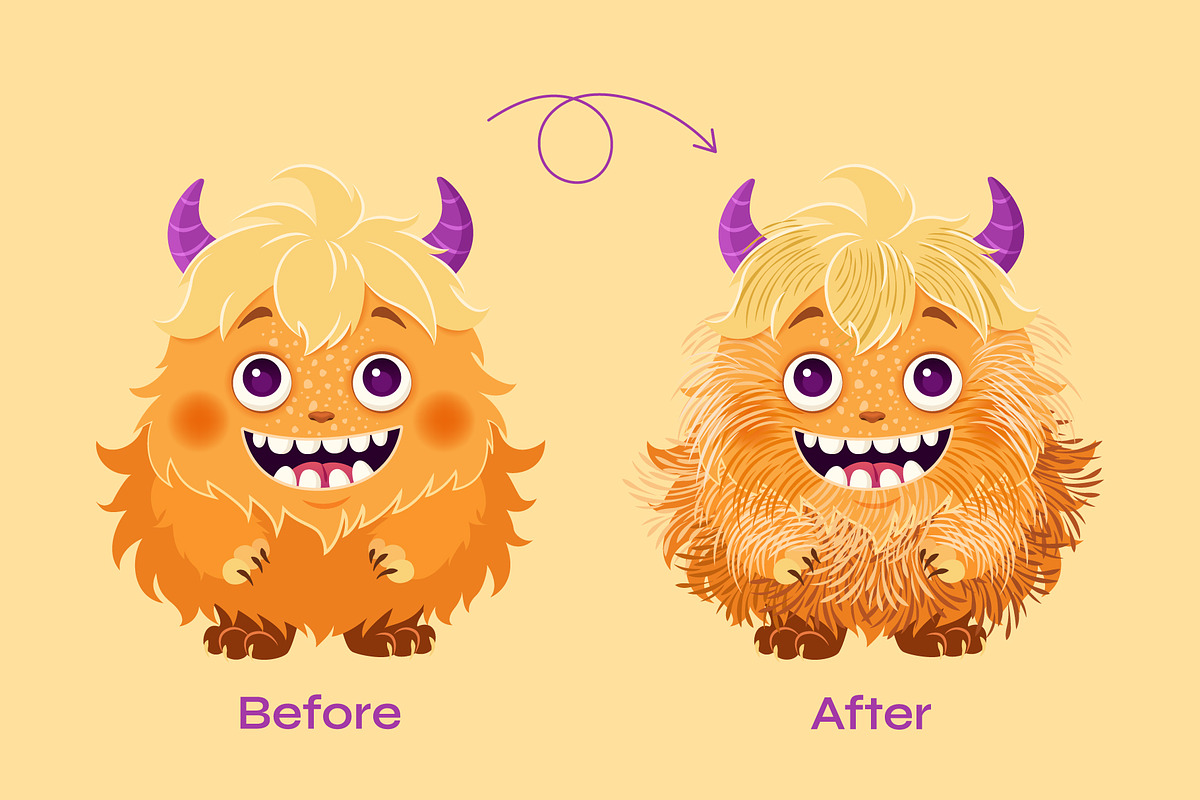 24 Fur Illustrator Brushes, a Brush Add-On by IuliiaSavko (Photo 8 of 11)