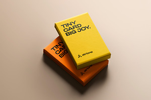 Logo Mockup Two Gift Card Boxes, a Product Mockup by Asylab