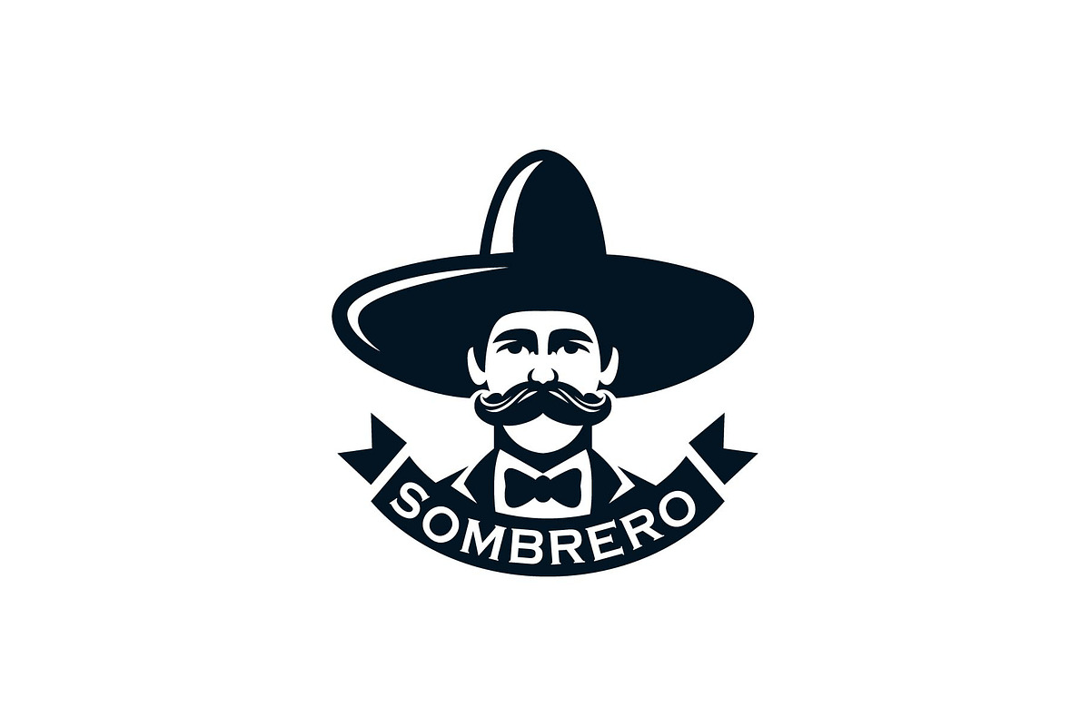Mexician people with sombrero logo, a Branding & Logo Template by funpixel
