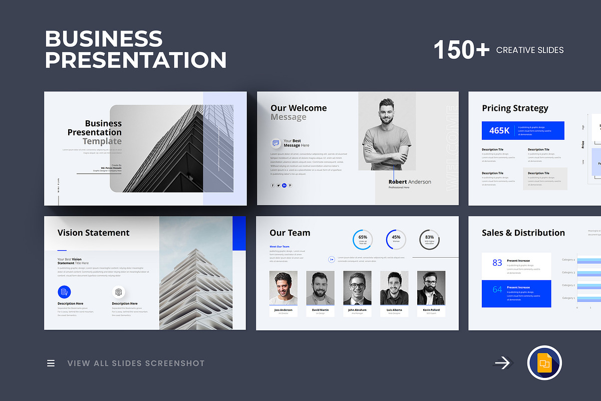Minimal Business Google Slides, a Presentation Template by GenerousArt (Photo 1 of 18)