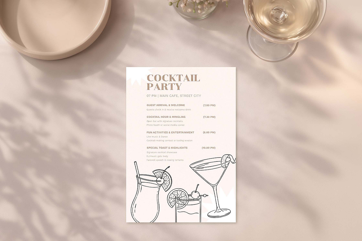 Cocktail Bundle, Line Art Clipart, a Food Illustration by Pretty Meerkat (Photo 8 of 8)