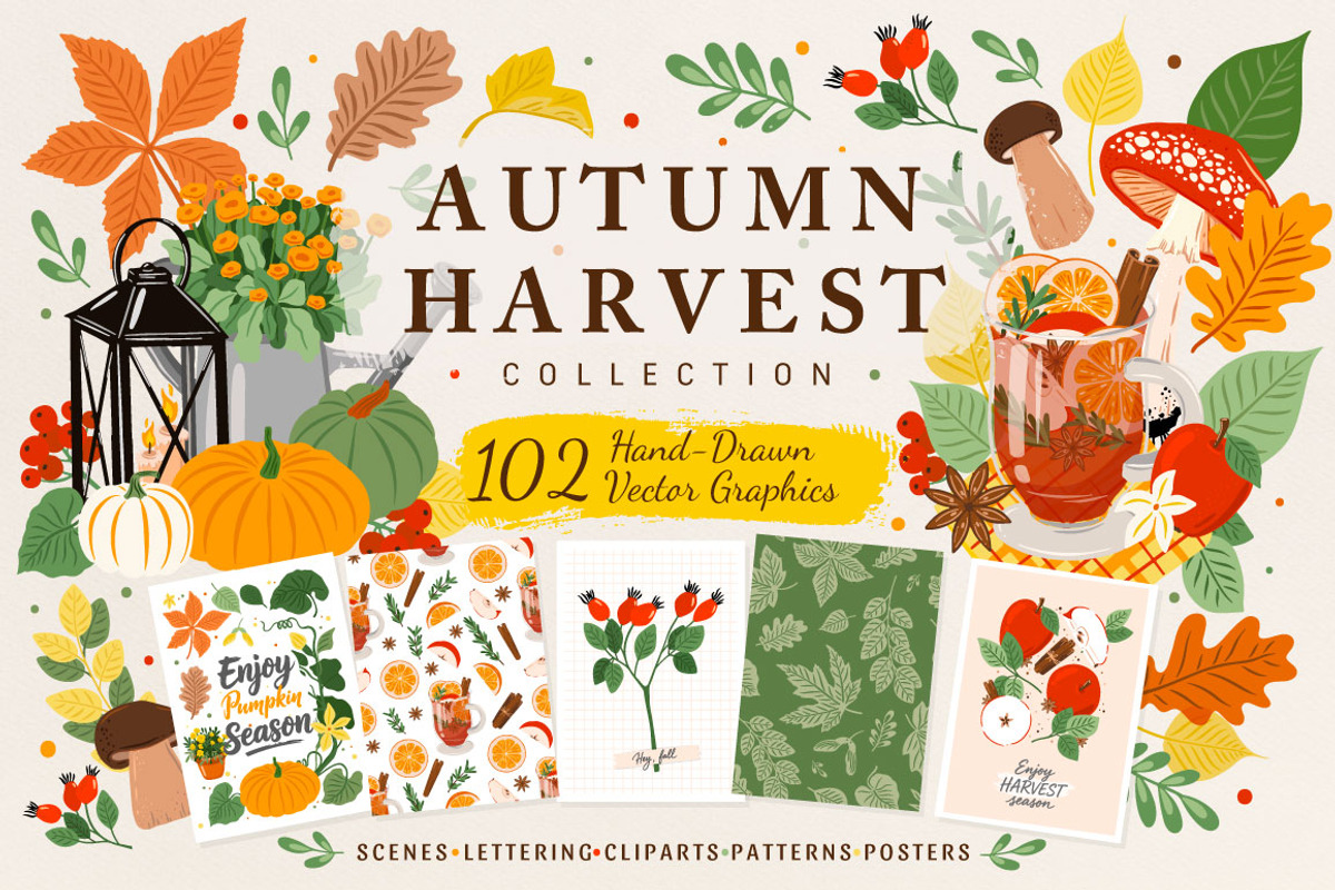 Cozy Autumn Vector Collection, an Object Graphic by DariSmartArt (Photo 1 of 17)