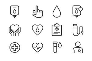 Collection of medical icons, an Object Illustration by ZinetroN