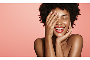 Skin care. Woman with beauty face