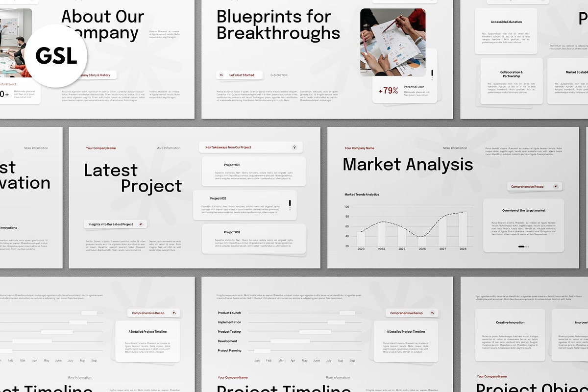 White Project Proposal Google Slide, a Presentation Template by graphicook (Photo 1 of 4)
